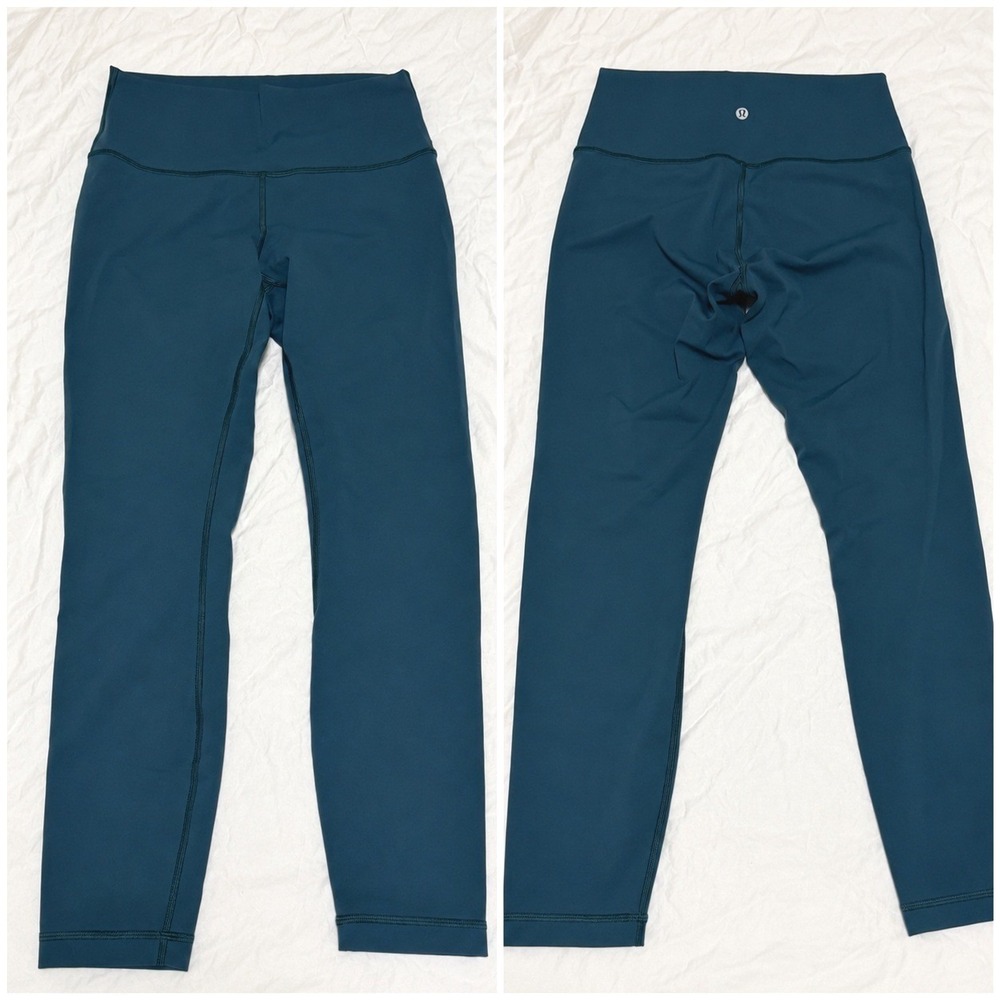 Lululemon Wunder Under Hi-Rise 7/8 Leggings 25" Green Jasper Womens 8